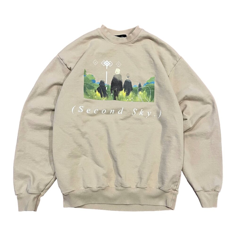 Porter Robinson Second Sky Sweatshirt Mens Medium Beige Music Festival Pullover